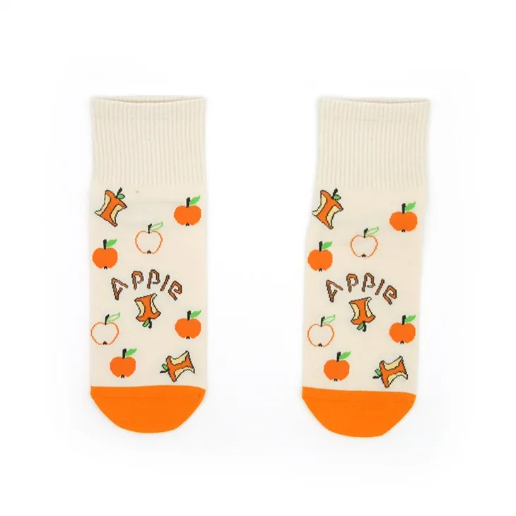 Jablkové bavlnené ponožky