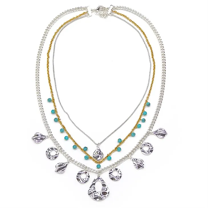 Súprava náhrdelníkov s vrstvenou retiazkou