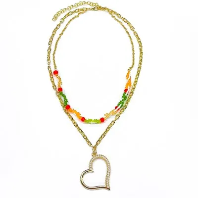 Zlaté srdce náhrdelník