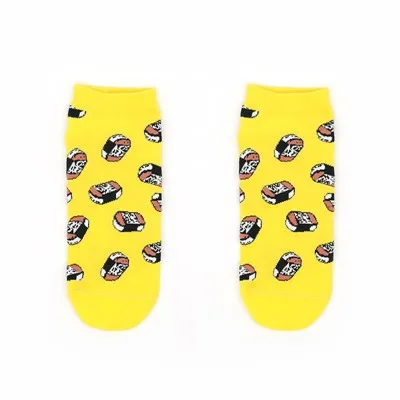 Žlté sushi bavlnené ponožky