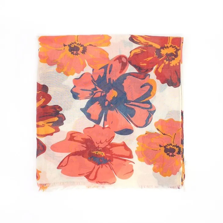 Summer Flower Print Scarf S085